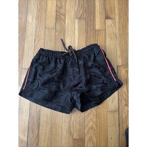 AussieBum Swim Trunk Shorts Men's Line Black /Orange Size S